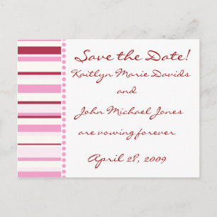 Postal De Anuncios Diseñador Motif Rosado Guardar la fecha!