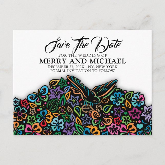 Postal De Anuncios Diseño de color elegante de vida (Anverso)