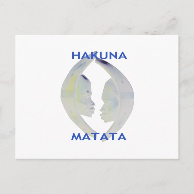 Postal De Anuncios Diseño de Hakuna Matata para impresión africana (Anverso)