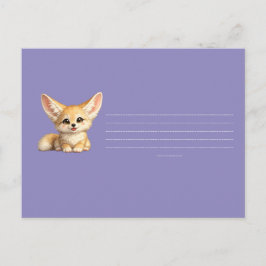 Postal De Anuncios Diseño de vibraciones positivas de zorro fennec fe