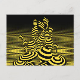 Postal De Anuncios Diseño geométrico óptico Postcard Magic Mushrooms.