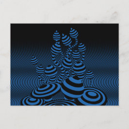 Postal De Anuncios Diseño geométrico óptico Postcard Magic Mushrooms.