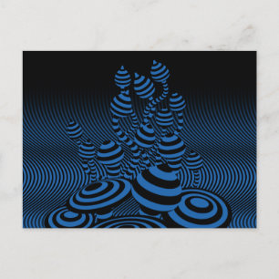 Postal De Anuncios Diseño geométrico óptico Postcard Magic Mushrooms.