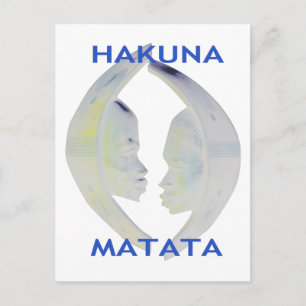 Postal De Anuncios Diseño Hakuna Matata de Estampado Africano