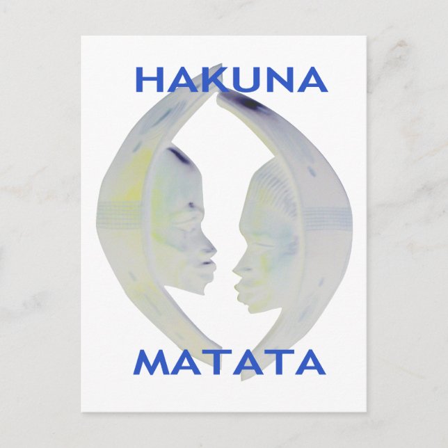 Postal De Anuncios Diseño Hakuna Matata de Estampado Africano (Anverso)