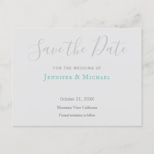 Postal De Anuncios Diseño profesional de boda moderno para guardar la