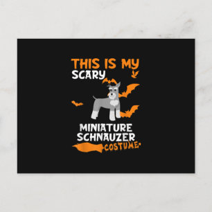 Postal De Anuncios Disfraz de Schnauzer en miniatura Halloween Lazy S