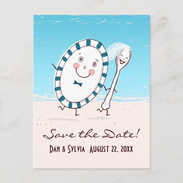 Postal De Anuncios Dish & Spoon Save the Date (Anverso)