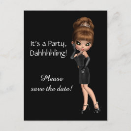 Postal De Anuncios Diva Guardar la Fecha