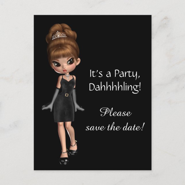 Postal De Anuncios Diva guarde la fecha (Anverso)