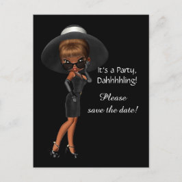 Postal De Anuncios Diva Mujer Guardar Fecha