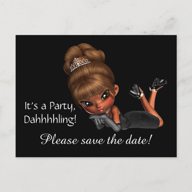 Postal De Anuncios Diva Save the Date (Anverso)