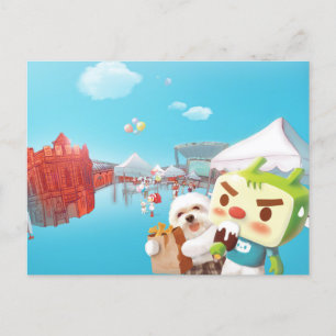 Postal De Anuncios Diversión al mercado exterior