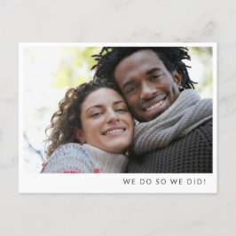 Postal De Anuncios Diversión minimalista de la foto Sencillo de mensa