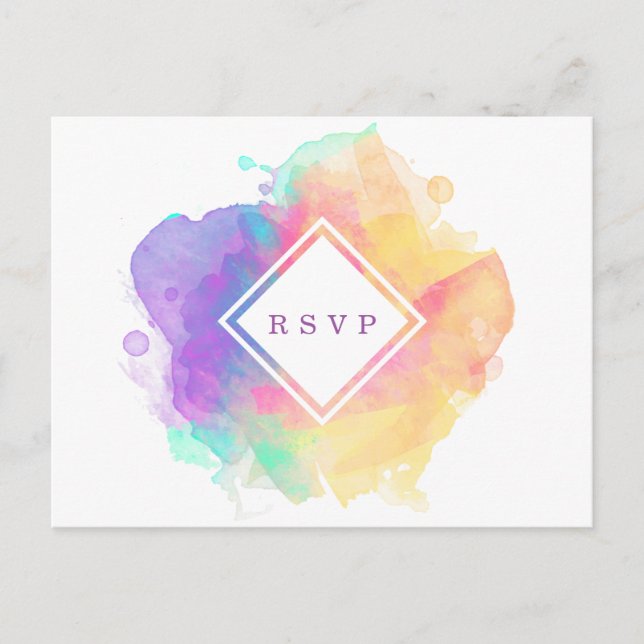 Postal De Anuncios Diversión RSPV de Acuarela (Anverso)