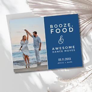 Postal De Anuncios Divertida foto de la boda de la playa salva la fec