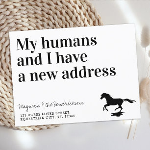 Postal De Anuncios Divertida Nueva Dirección Caballo Mascota Mudanza
