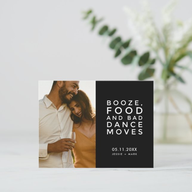 Postal De Anuncios Divertido baile malo mueve matrimonio a salvar la  (Anverso de pie)