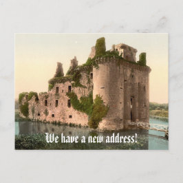 Postal De Anuncios Divertido cambio de dirección con castillo