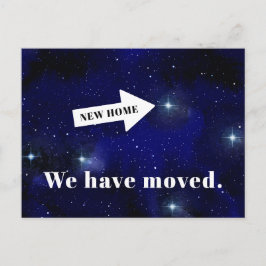 Postal De Anuncios Divertido Espacio Cósmico Nos Hemos Mudado