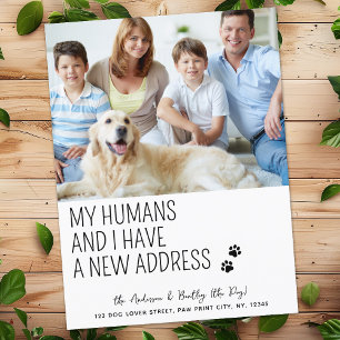 Postal De Anuncios Divertido Personalizado de dirección nuevo Mascota
