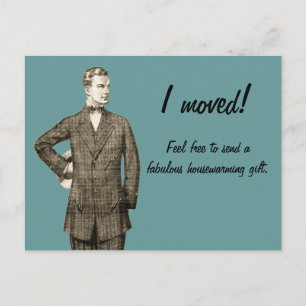 Postal De Anuncios Divertido Vintage Me Mudé