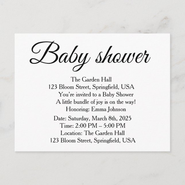 Postal De Anuncios DjskisAnnouncement Postcard (Anverso)