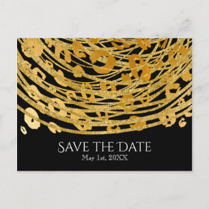 Postal De Anuncios Dorado Glam Estampado de Guepardo Exótico Salva la