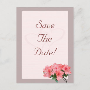 Postal De Anuncios Dos corazones con borde gris Salven al Boda de fec