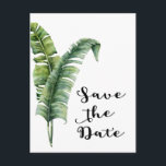 Postal De Anuncios Dos hojas de palma elegantes tropicales salvar la<br><div class="desc">Personaliza como quieras</div>