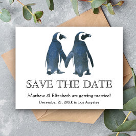 Postal De Anuncios Dos pingüinos de corte | Boda romántica salva la f