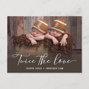 Postal De Anuncios Dos Veces El Amor Twin Photo Birth