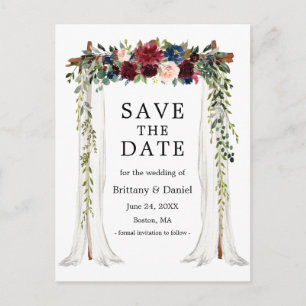 Postal De Anuncios Dosel De Boda Arco De Acuarela Floral