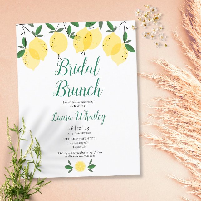 Postal De Anuncios Ducha Bridal Brunch Lemon Bridal (Subido por el creador)