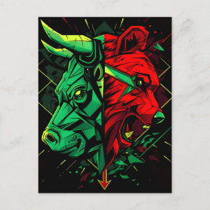 Postal De Anuncios Duelo de toro y oso fuerzas 
