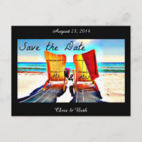 Dúo de Sillas de Playa para Guardar la Fecha