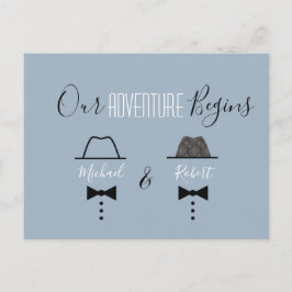 Postal De Anuncios Dusty Blue Gay Wedding Salven La Fecha