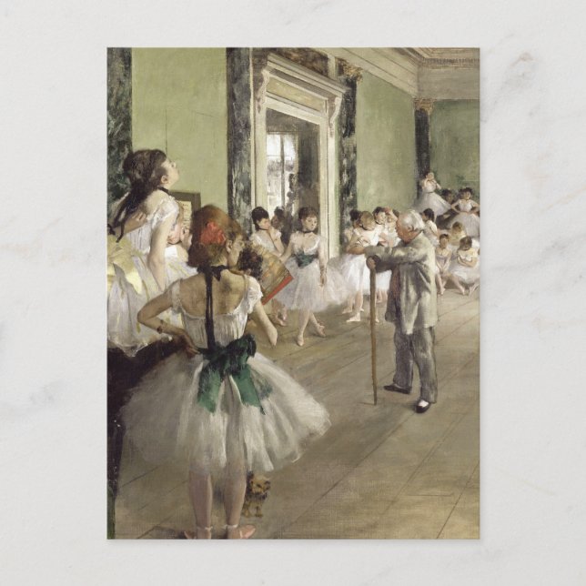 Postal De Anuncios Edgar Degas | La clase de ballet | Nueva dirección (Anverso)