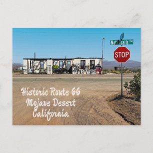 Postal De Anuncios Edificio abandonado, Ruta 66, Desierto de Mojave,
