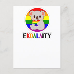 Postal De Anuncios Ekoalaty Igualdad Gay Koala Oso Divertido LGBT Arc
