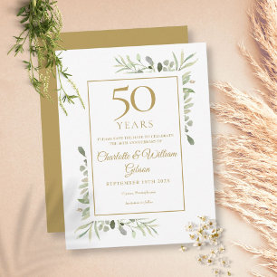 Postal De Anuncios El 50° aniversario del Boda de la vegetación salva