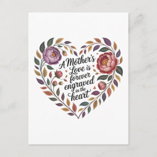 Postal De Anuncios El Amor De Una Madre Está Grabado Por Siempre En E