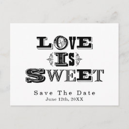 Postal De Anuncios EL AMOR ES DULCE Boda Vintage Blanco Guardar la Fe