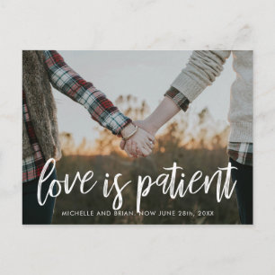 Postal De Anuncios El amor es paciente Cambia la fecha de la boda
