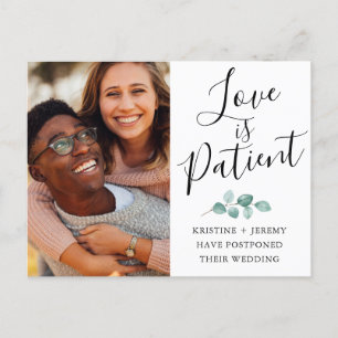 Postal De Anuncios El amor es paciente Letra Negra Foto Salva Nuestra