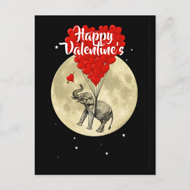 Postal De Anuncios El animal divertido embroma el día de San Valentín (Anverso)
