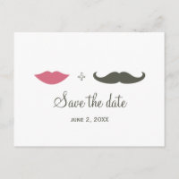 El bigote y los labios elegantes ahorran la fecha