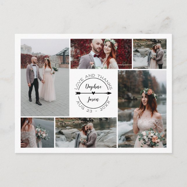 Postal De Anuncios El blanco negro le agradece collage de fotos de la (Anverso)