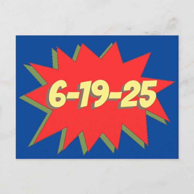 Postal De Anuncios El cómic de superhéroes salva la fecha (Anverso)