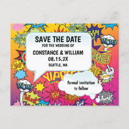 Postal De Anuncios El cómic Pop Art 💥 el graffiti 🎨 Boda Salven la